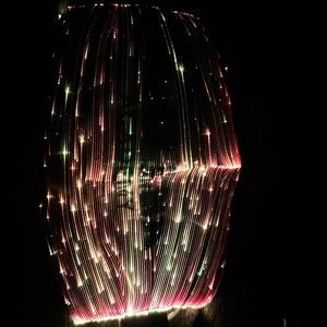 Multi color changing mask, comes with charger cord has 11 different settings